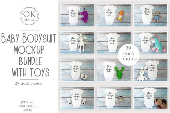 Baby Bodysuit Mockup Bundle: Graphics for Baby Amp Creations