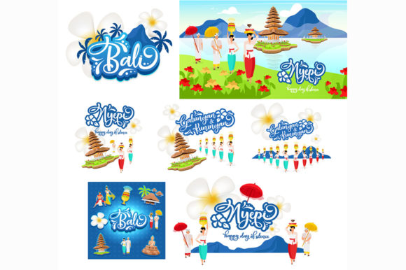 Bali Social Media Post Mockup Set: Graphics for Graphic Templates