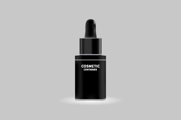 Black Blank Cosmetic Container Mockup Graphics