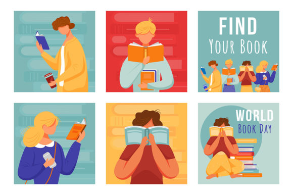 Book Reading Social Media Post Mockup: Graphics for Branding