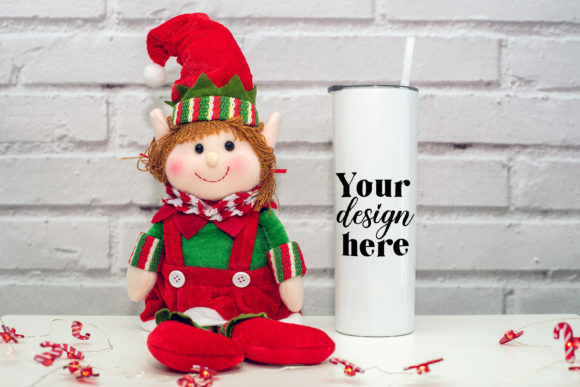 Christmas 20oz Tumbler Mockup Elf Mockup: Graphics and Mugs Amp