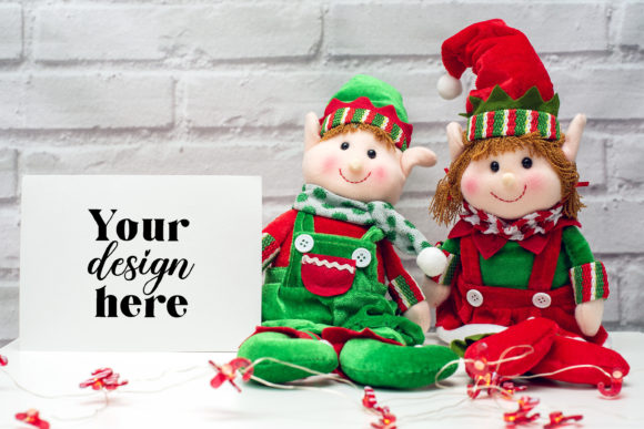 Christmas Card Mockup. Elf Mockup 31.