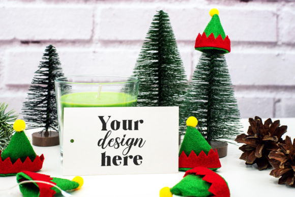 Christmas Gift Tag Mockup. Elf Mockup 85