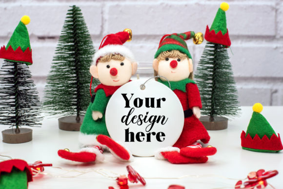 Christmas Ornament Mockup Elf Mockup 109: Graphics for Christmas Amp