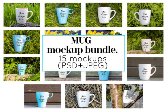 Coffee Mug Mockup Bundle. Graphics and Mugs Amp