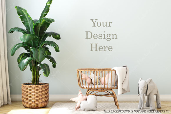 Empty Wall Mockup Nursery - 883