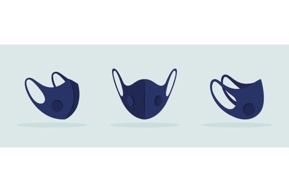 Face Mask with Breathing Valve Mockup: Graphics & Illustrations