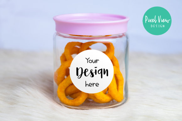 Jar with Snacks Mockup: Graphics & Bottles Amp