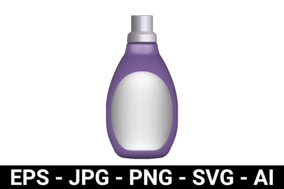 Laundry Perfume Bottle 3D Mockup: Graphics for Cosmetic Packaging