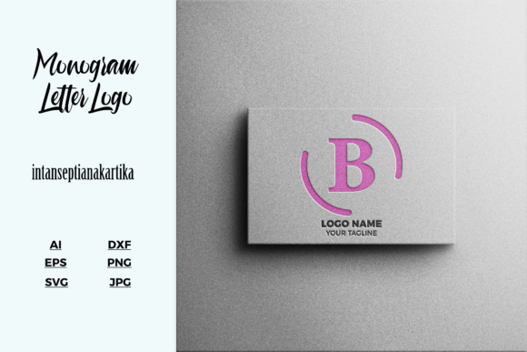 Logo Letter B Mockup Texture Graphics