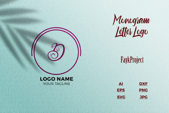 Logo Letter D Purple Texture Mockup