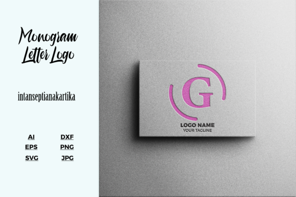 Logo Letter G Mockup Texture Graphics