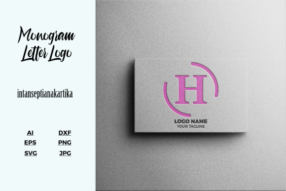 Logo Letter H Mockup Texture for Graphics and Logos