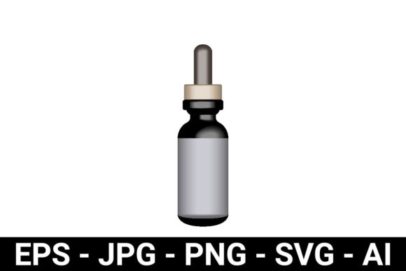 Medicated Oil Bottle 3D Product Mockup: Graphics and Bottles Amp