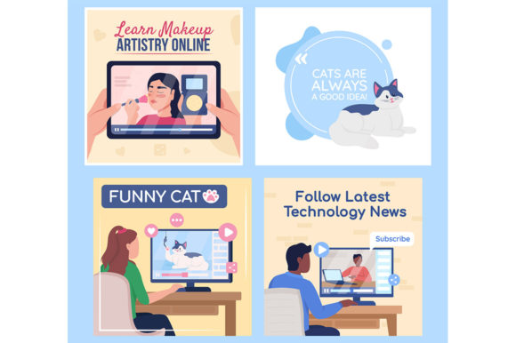 Online Tutorial Social Media Post Mockup: Graphics for Creative Projects
