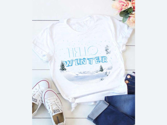 Winter Sublimation Craft with Mockup: Graphics & Print Templates
